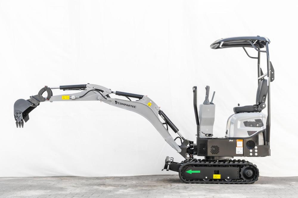Bobmaster Plus diesel minigraver - 970 kg med knækarm og justerbar undervogn, inkl. skovlsæt