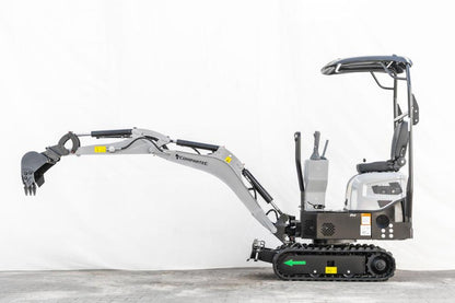 Bobmaster Plus diesel minigraver - 970 kg med knækarm og justerbar undervogn, inkl. skovlsæt