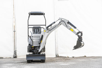Bobmaster Plus diesel minigraver - 970 kg med knækarm og justerbar undervogn, inkl. skovlsæt
