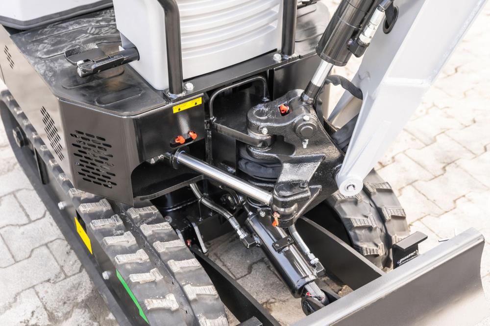 Bobmaster Plus diesel minigraver - 970 kg med knækarm og justerbar undervogn, inkl. skovlsæt