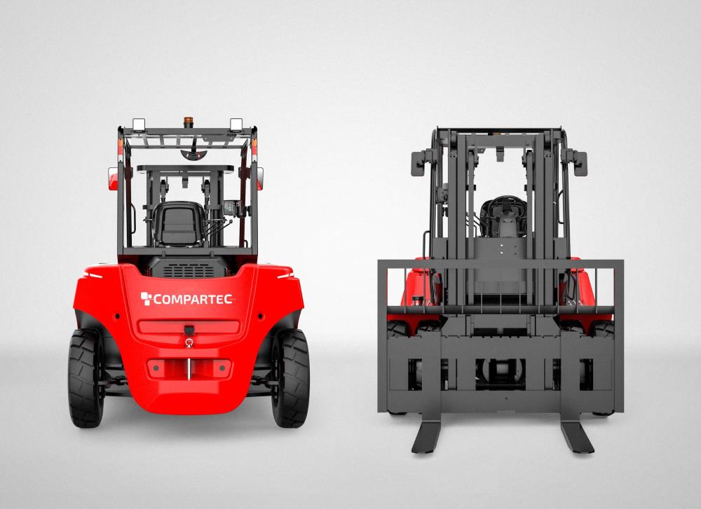 CSX TIER - El gaffeltruck 4-hjulet, kapacitet 7000 kg, løftehøjde 4800 mm, Li-ion batteri
