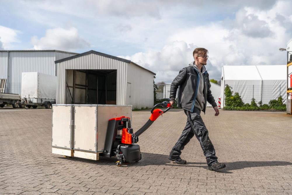 ForkLion PRO El-palleløfter med støttehjul, 1500 kg kapacitet, inkl. batteri og oplader