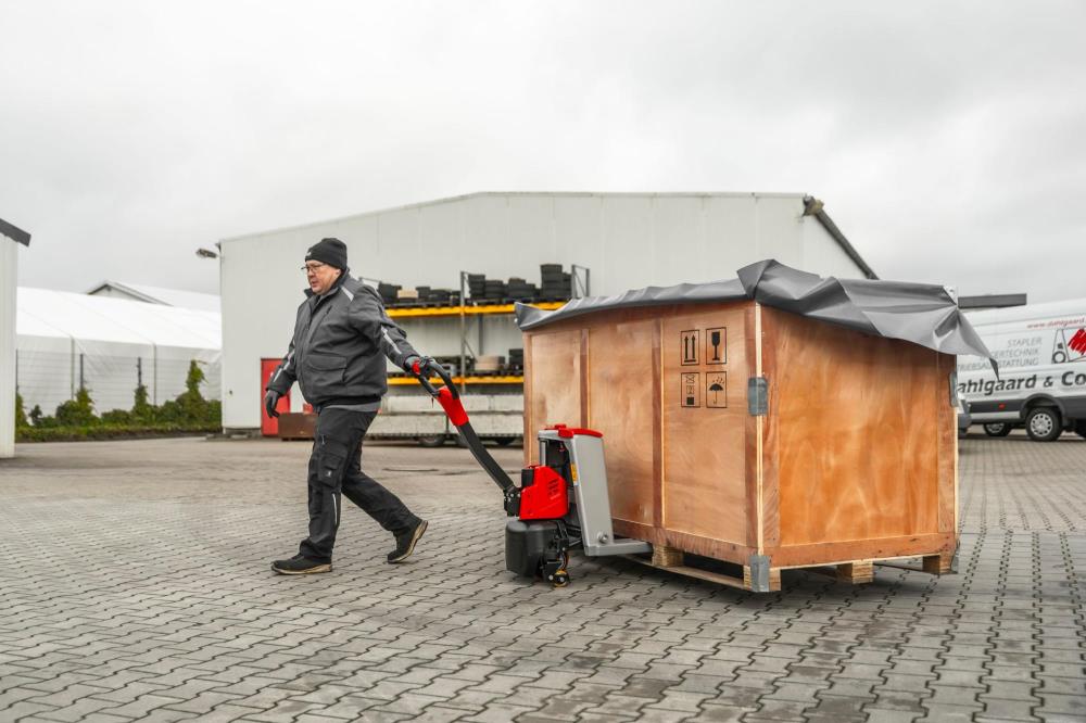 ForkLion PLUS El-palleløfter med støttehjul, 2000 kg kapacitet, inkl. batteri og oplader