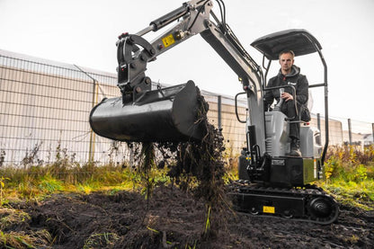 Bobmaster Basic diesel minigraver - 850 kg, inkl. skovlsæt
