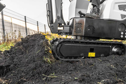Bobmaster Pro diesel minigraver - 890 kg med knækarm, inkl. skovlsæt