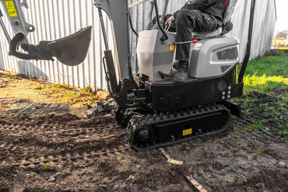 Bobmaster Pro diesel minigraver - 890 kg med knækarm, inkl. skovlsæt